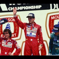 Ayrton Senna sul podio