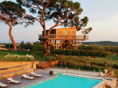 La casa sull'albero e la piscina de La Piantata