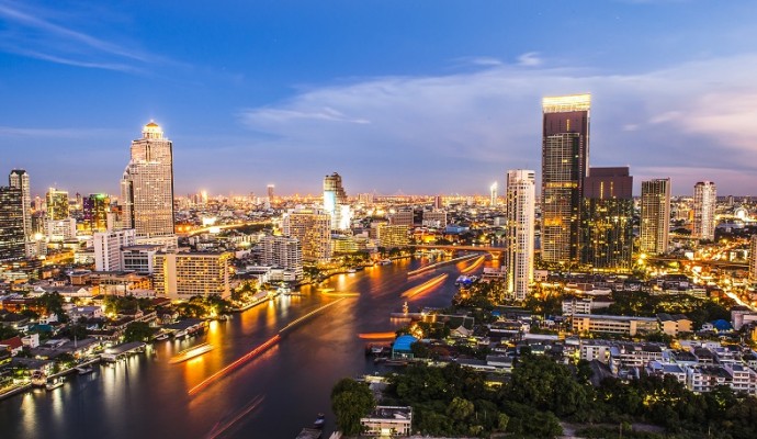 Bangkok city at night