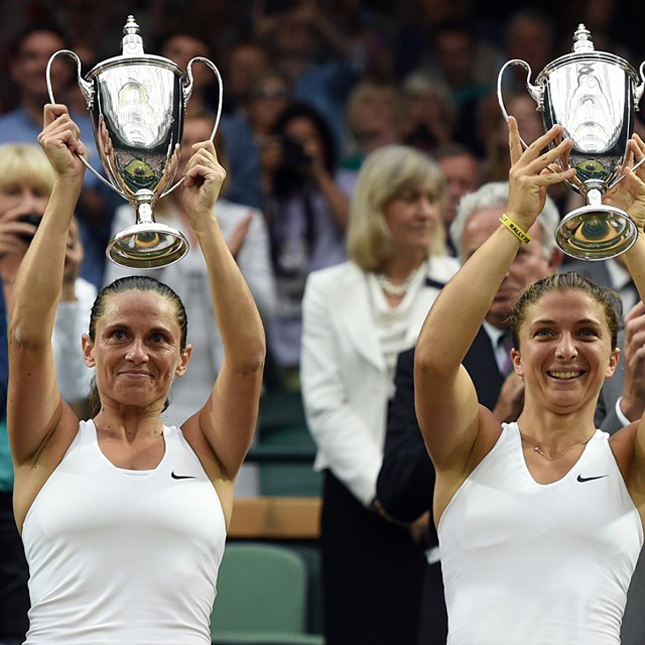 Il doppio Errani Vinci in azione