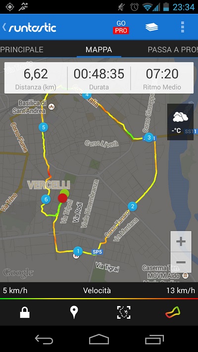 applicazioni running