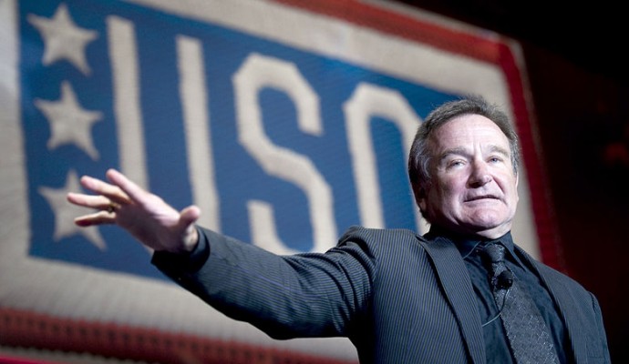 Un immagine recente dell'attore americano Robin Williams