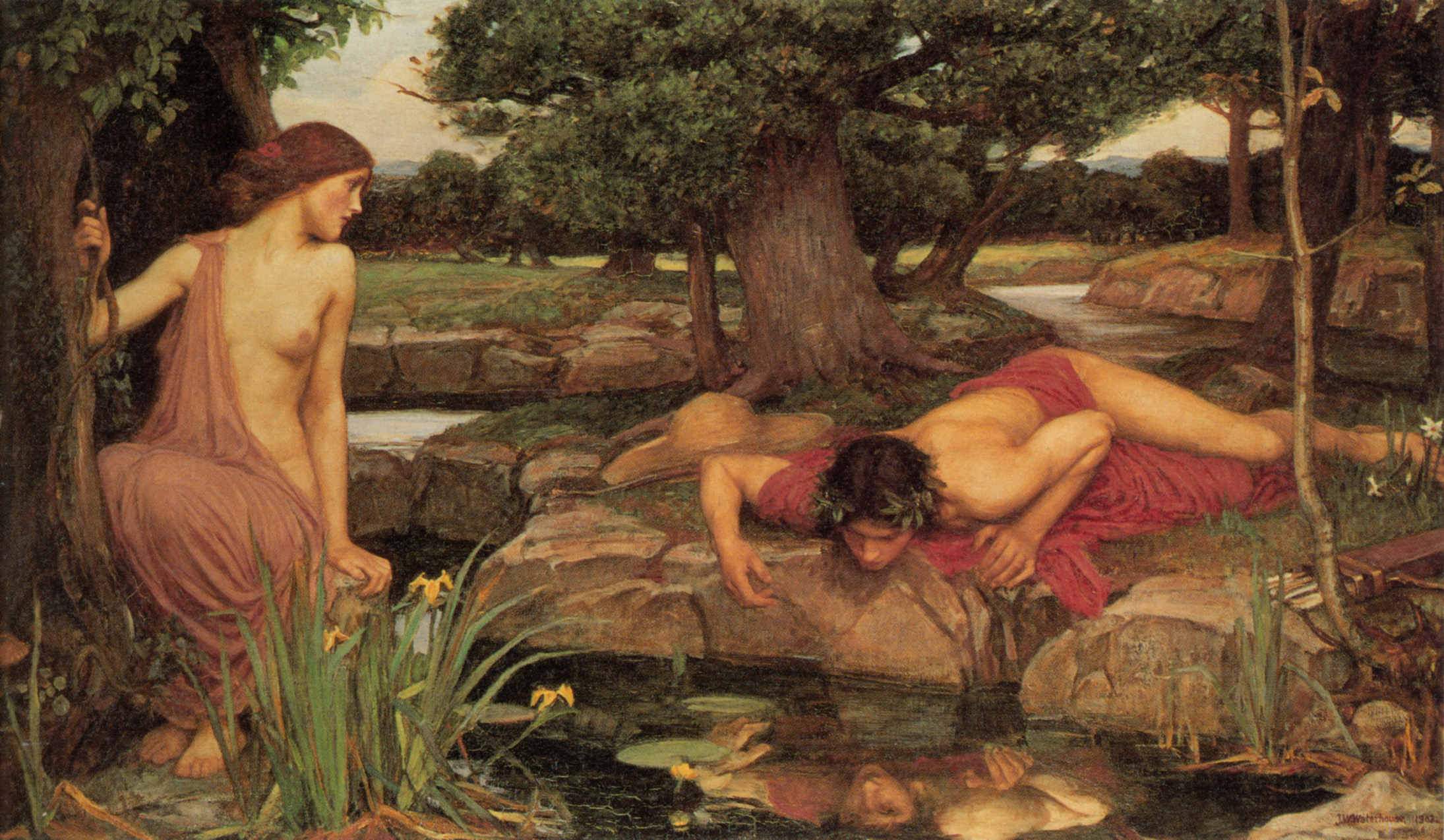 Eco e Narciso di John William Waterhouse (1903)