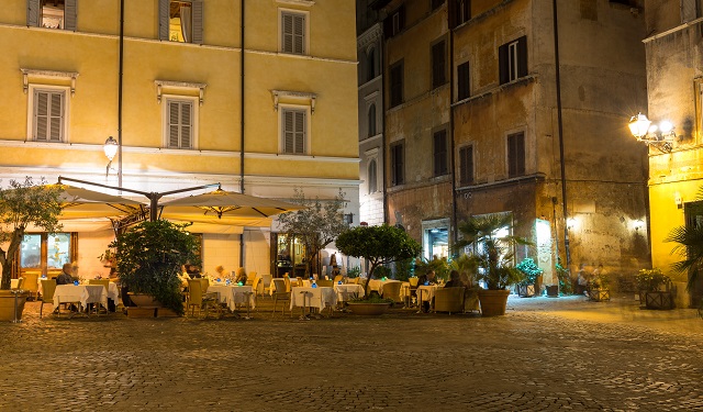 Old street in Rome, Italy