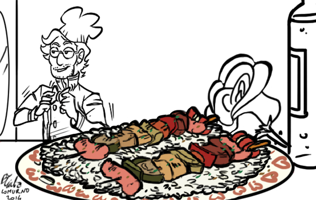 illustrazione spiedini