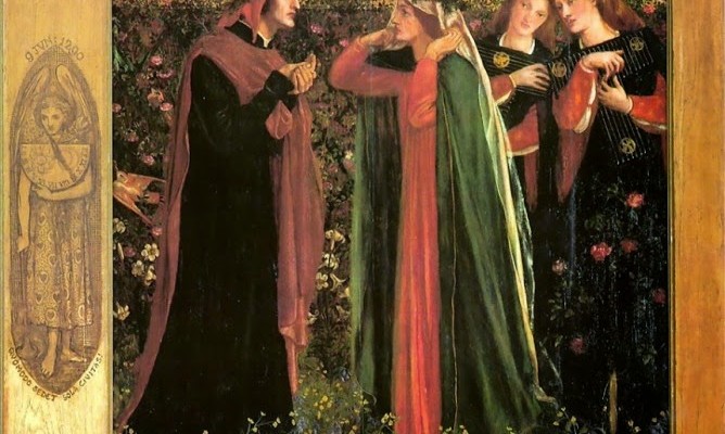 Rossetti - Il saluto di Beatrice a Dante 668